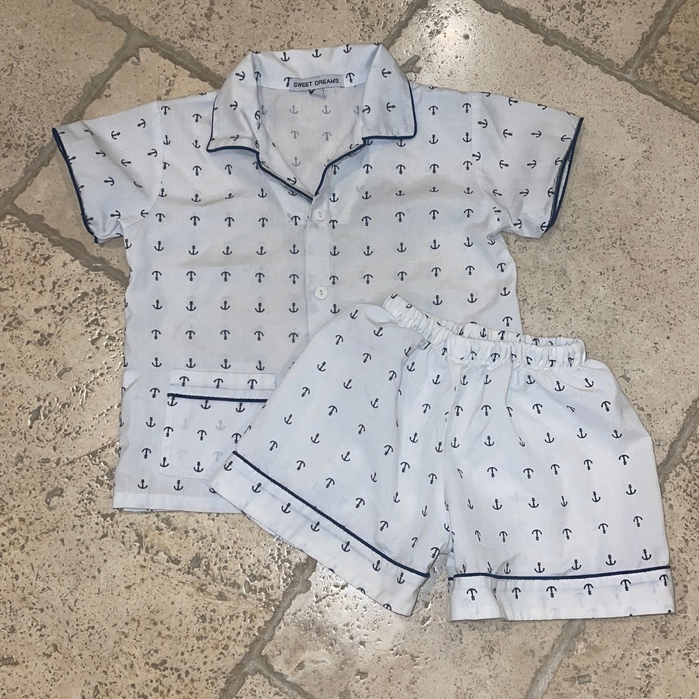 Boys Sweet Dreams Anchor Pajama Set